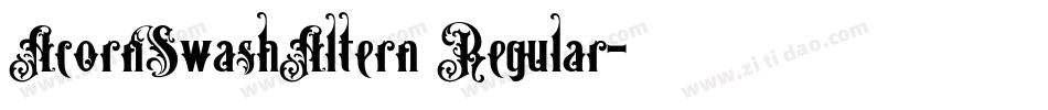 AcornSwashAltern Regular字体转换